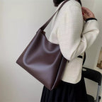 Black Shoulder Hobo Bag, Adjustable Strap, Smooth Leather-Look Finish