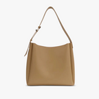 Black Shoulder Hobo Bag, Adjustable Strap, Smooth Leather-Look Finish