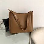 Black Shoulder Hobo Bag, Adjustable Strap, Smooth Leather-Look Finish