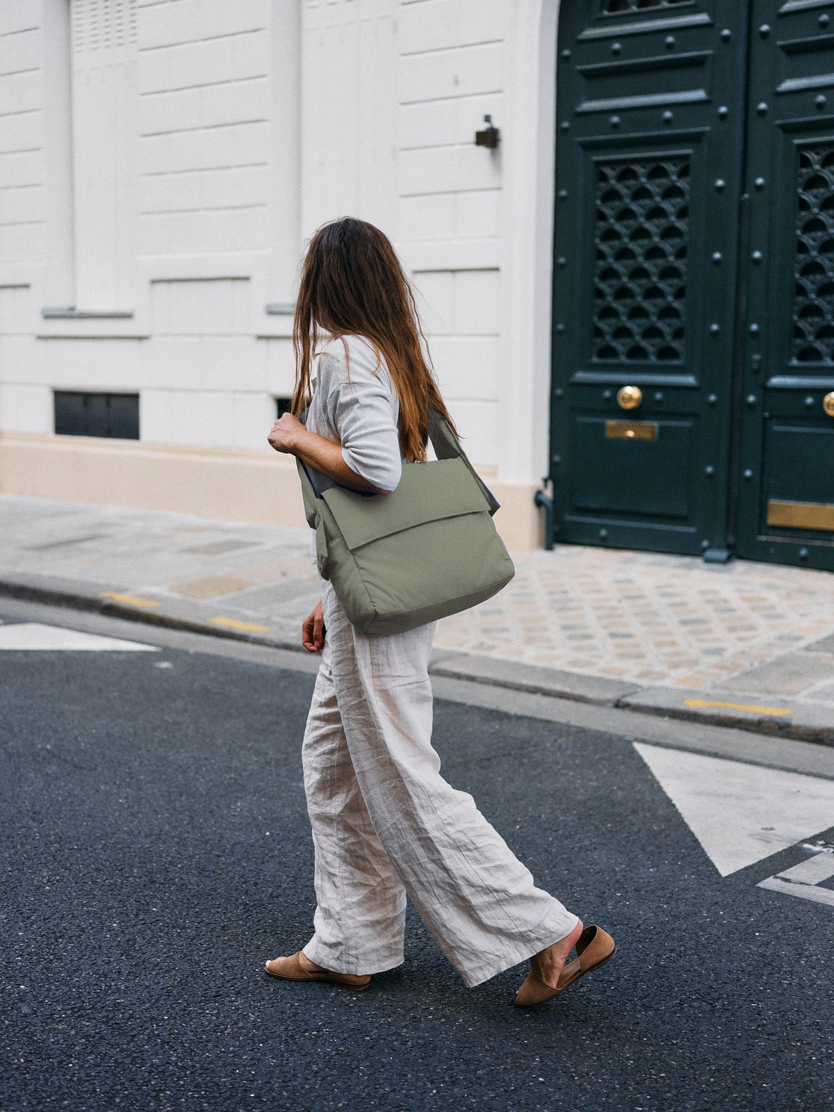 Sac à bandoulière matelassé Querida – Sac à bandoulière avec rabat, léger et spacieux