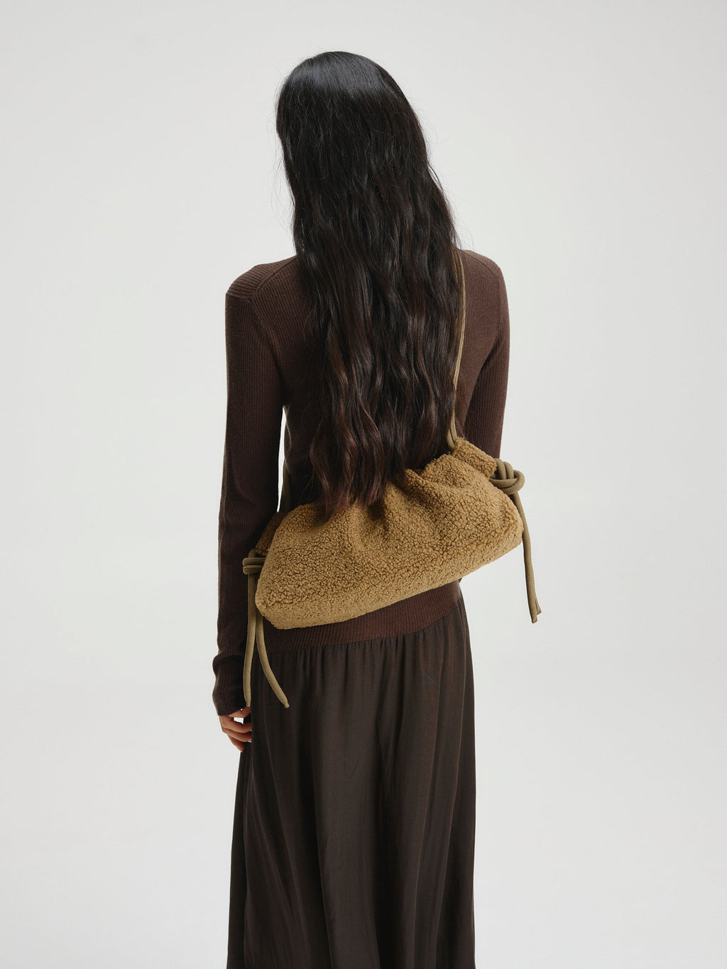 Dumpling Bag – Gathered Vegan Leather Bag, Adjustable Double Handle, Day to Night