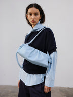 Dumpling Bag – Gathered Vegan Leather Bag, Adjustable Double Handle, Day to Night
