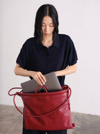 Sac pliable – Sac polyvalent en cuir végétalien, porté en cabas, en bandoulière ou en sac à dos