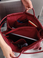 Sac pliable – Sac polyvalent en cuir végétalien, porté en cabas, en bandoulière ou en sac à dos