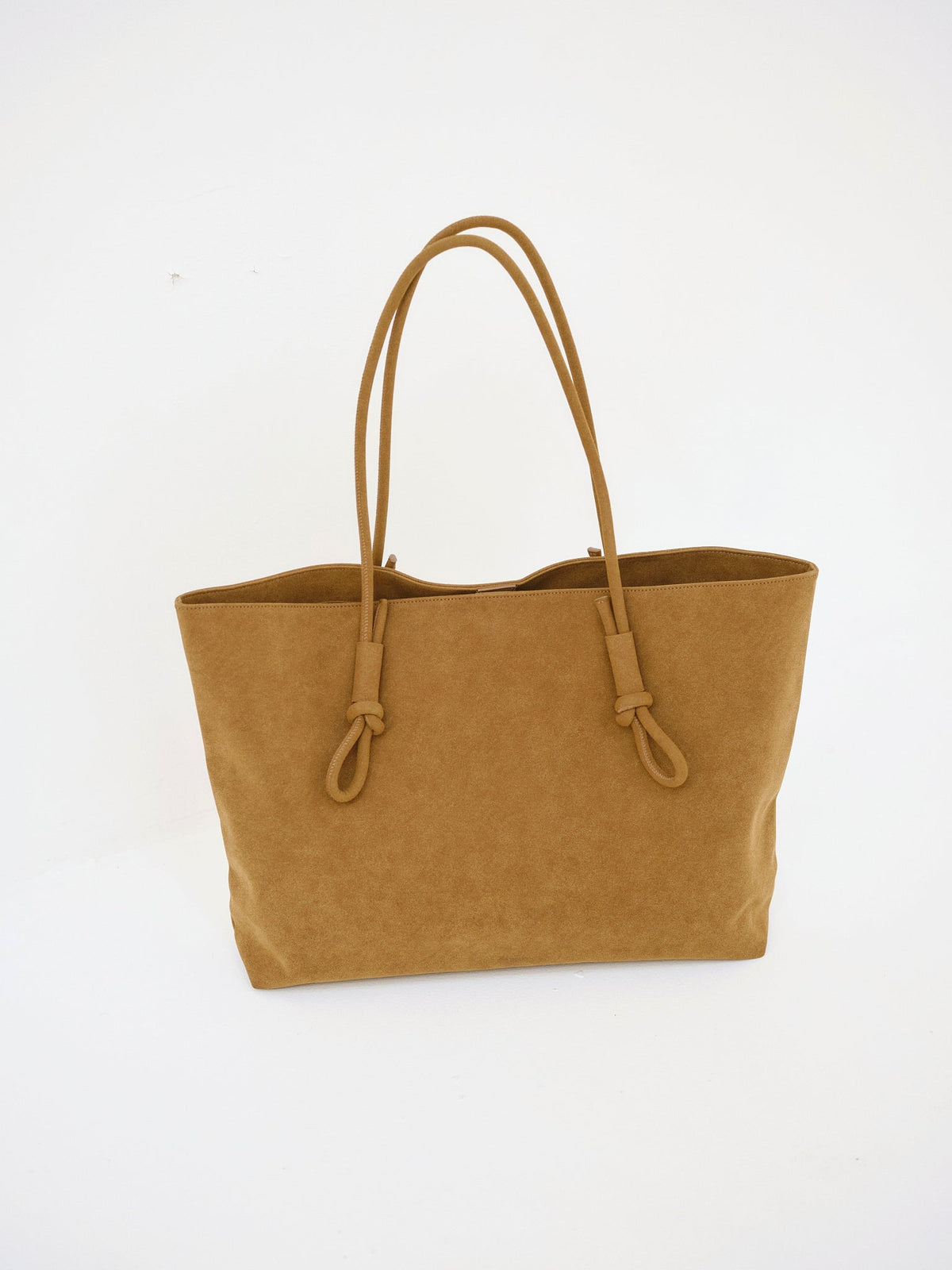 Sac Jane – Grand cabas en daim souple, anses nouées signature