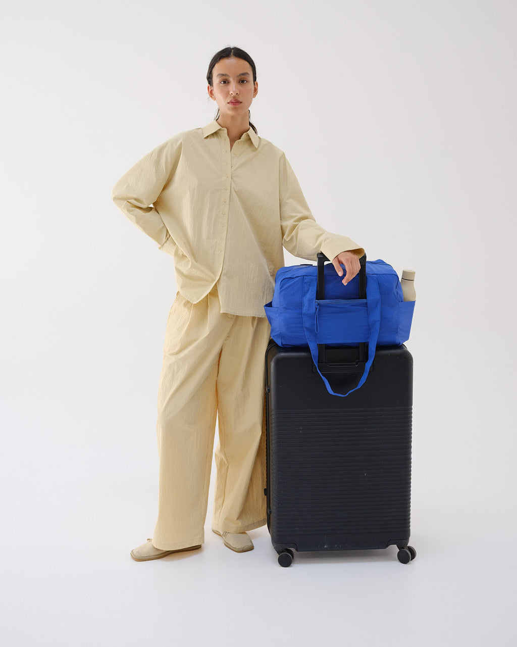 Sac de voyage léger – fourre-tout pliable et léger, tissu résistant à l'eau, passant pour valise