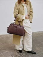 Sac à bandoulière en cuir végétalien de qualité supérieure, imperméable et résistant aux rayures