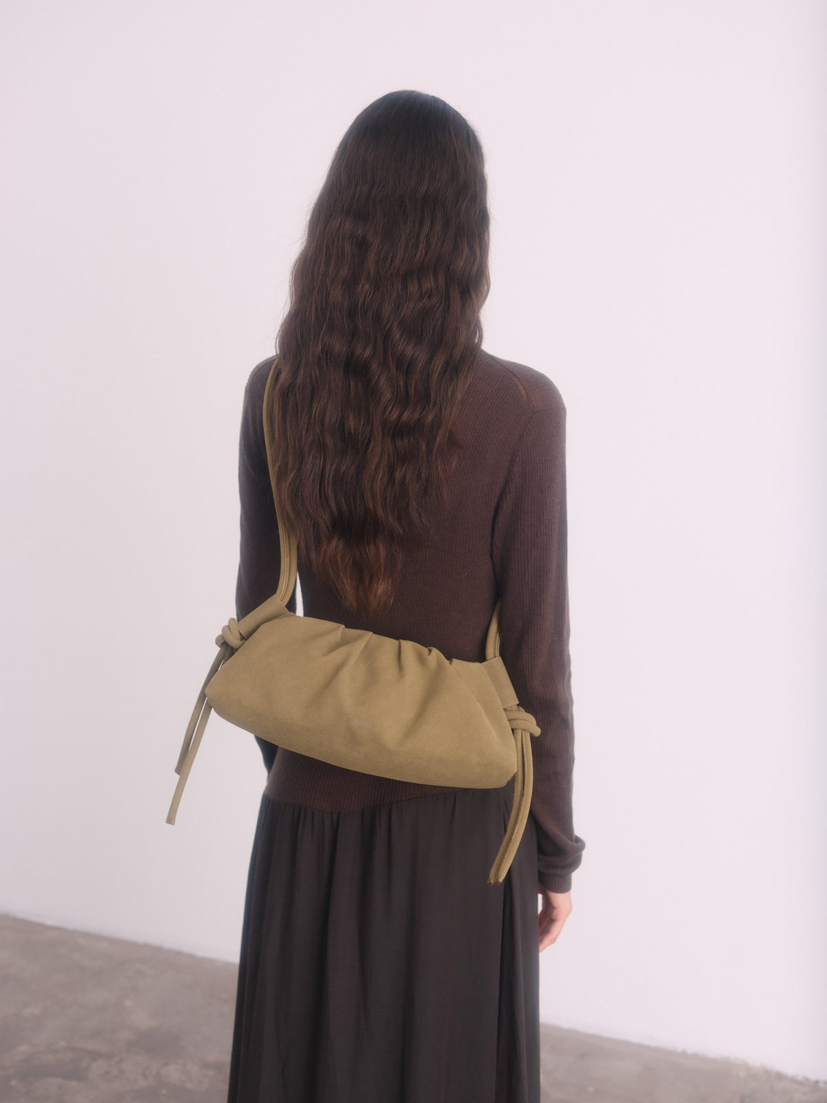 Dumpling Bag – Gathered Vegan Leather Bag, Adjustable Double Handle, Day to Night