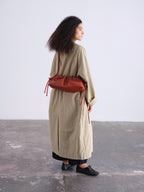 Dumpling Bag – Gathered Vegan Leather Bag, Adjustable Double Handle, Day to Night