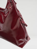 Sac hobo en cuir végane haut de gamme, déperlant, bandoulière froncée réglable