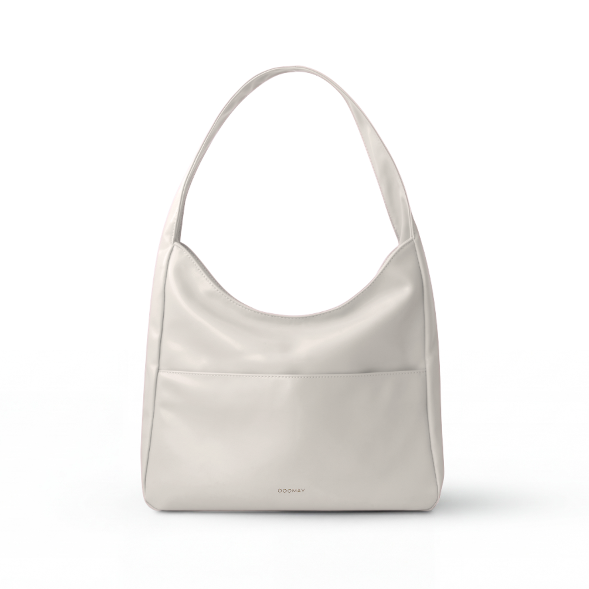 Tote Bag with Long Slim Handles, Smooth Leather-Look Finish