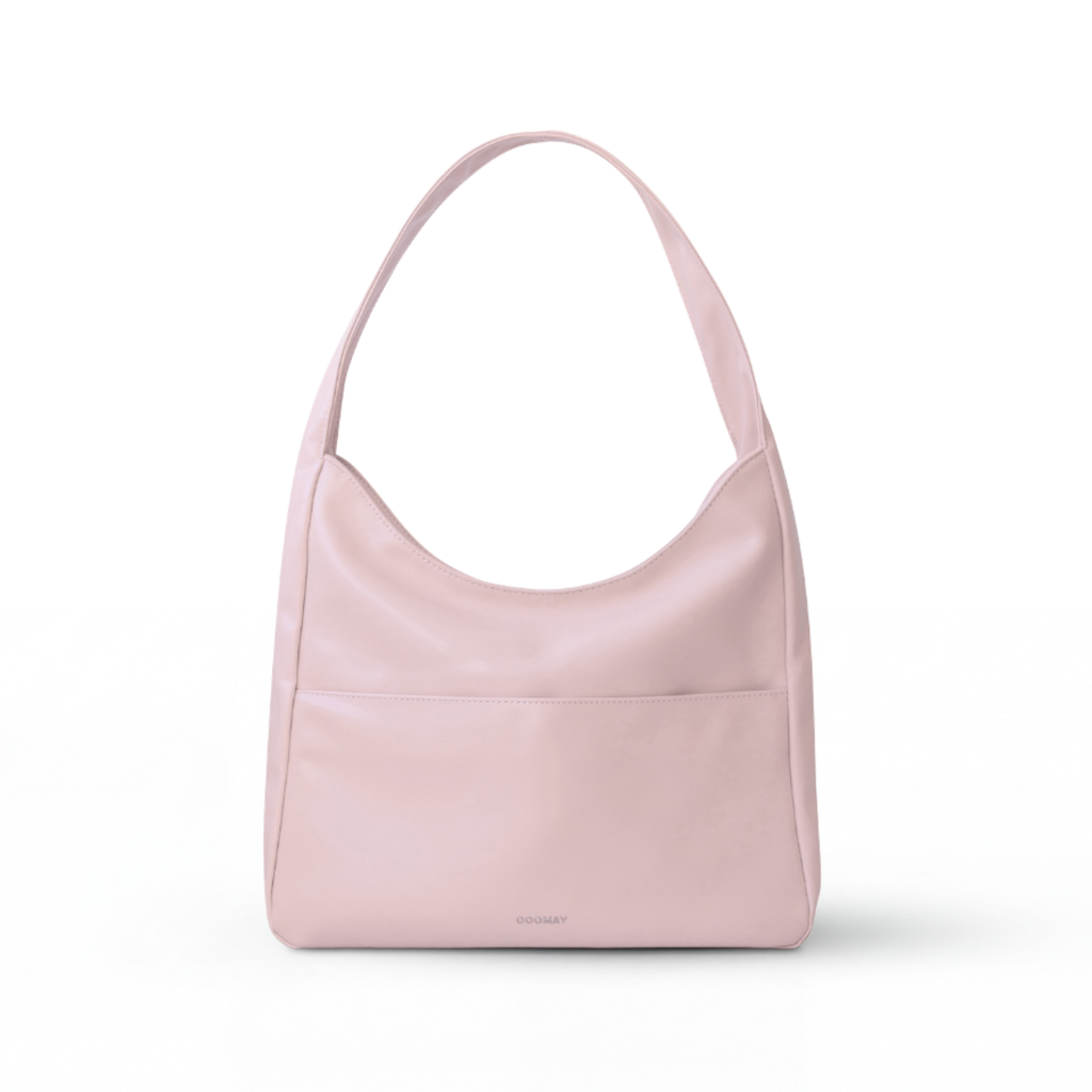 Sac cabas à anses longues et fines, finition aspect cuir lisse