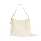 Black Shoulder Hobo Bag, Adjustable Strap, Smooth Leather-Look Finish