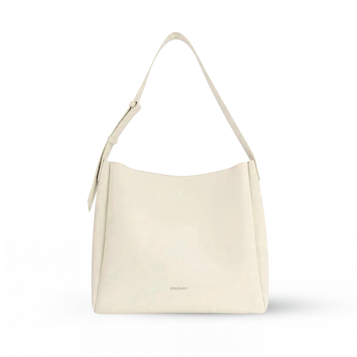 Black Shoulder Hobo Bag, Adjustable Strap, Smooth Leather-Look Finish