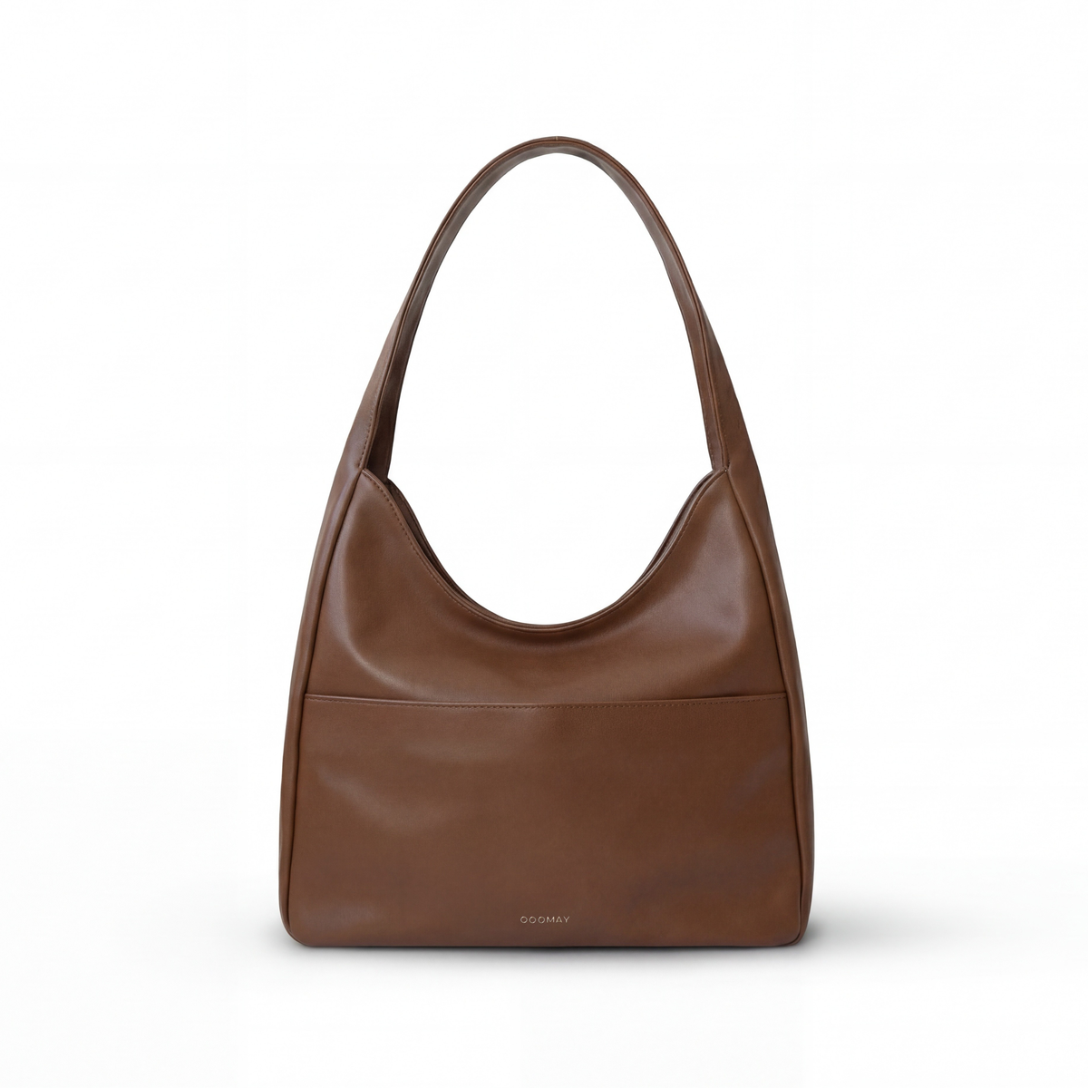 Tote Bag with Long Slim Handles, Smooth Leather-Look Finish