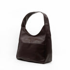 Sac cabas à anses longues et fines, finition aspect cuir lisse