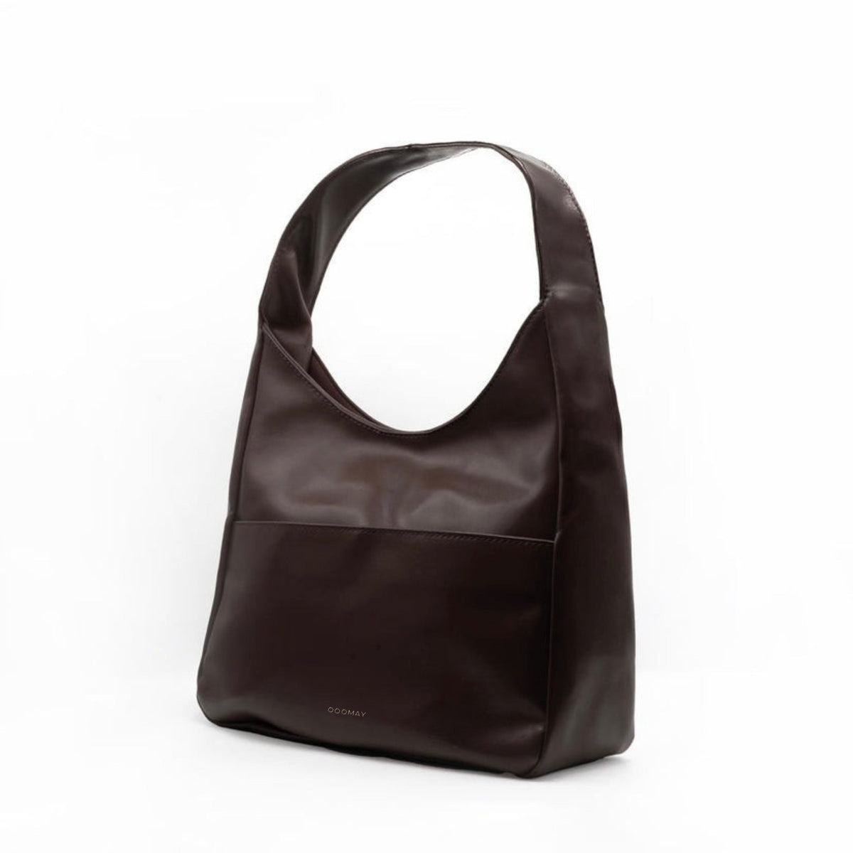 Sac cabas à anses longues et fines, finition aspect cuir lisse