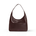Sac cabas à anses longues et fines, finition aspect cuir lisse