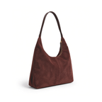 Sac hobo aspect daim, fermeture zippée, anse épaule unique