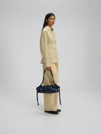 Dumpling Bag – Gathered Vegan Leather Bag, Adjustable Double Handle, Day to Night