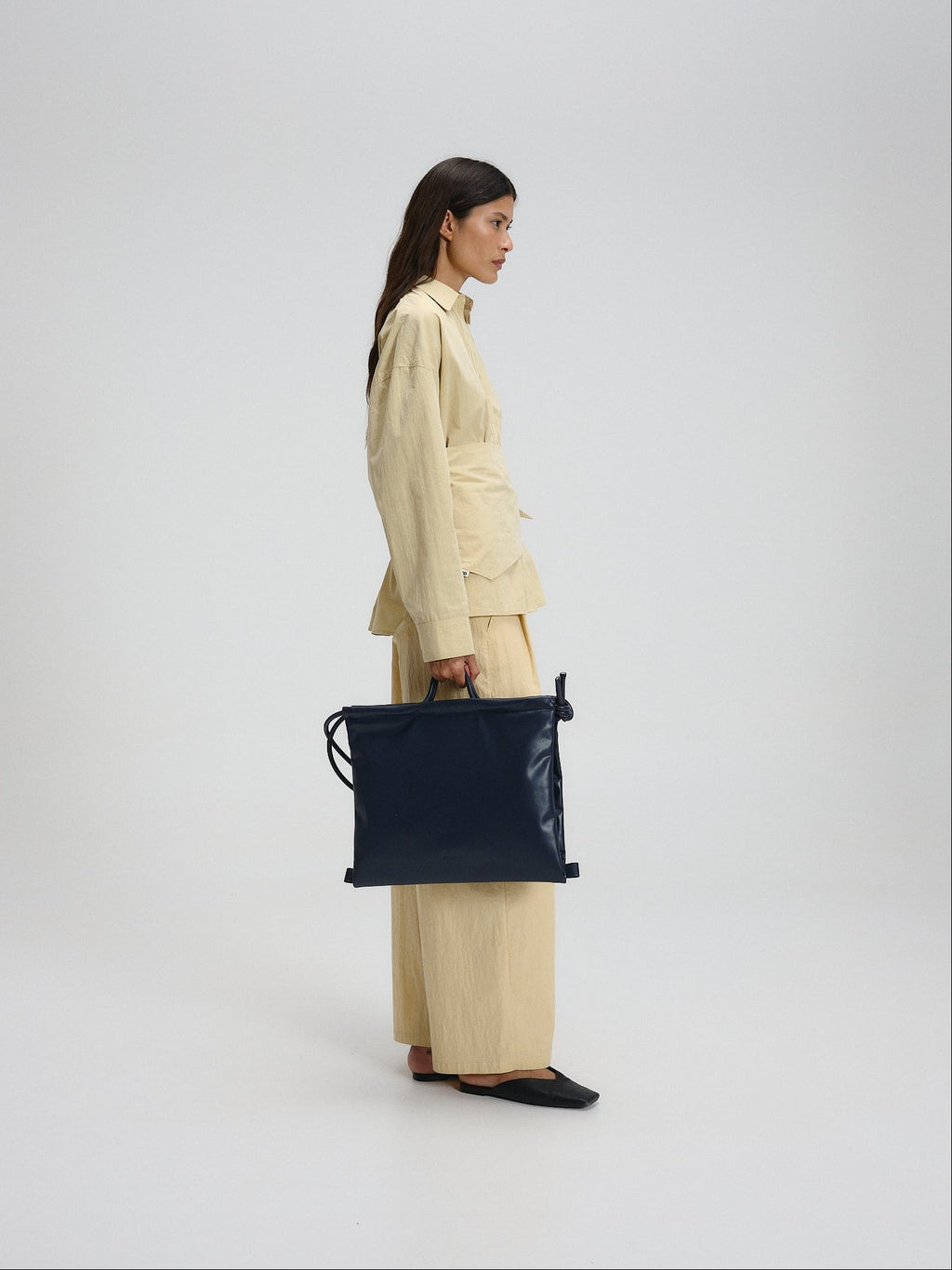 Sac pliable – Sac polyvalent en cuir végétalien, porté en cabas, en bandoulière ou en sac à dos