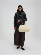 Sac à bandoulière en cuir végétalien de qualité supérieure, imperméable et résistant aux rayures