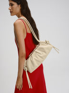 Dumpling Bag – Gathered Vegan Leather Bag, Adjustable Double Handle, Day to Night